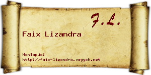 Faix Lizandra névjegykártya